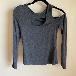 Grey Asymmetrical Top
